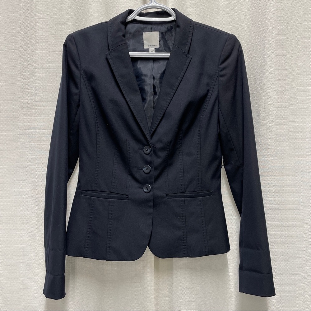 Halogen blazer dark blue/black fitted jacket